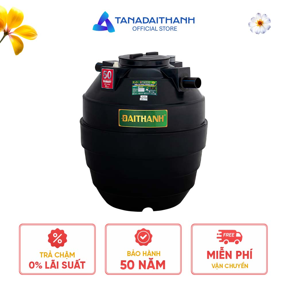 Bồn Tự Hoại Đại Thành 1500L Đứng - Bể Phốt Nhựa LLDPE 3 Lớp Siêu Bền - Chính Hãng